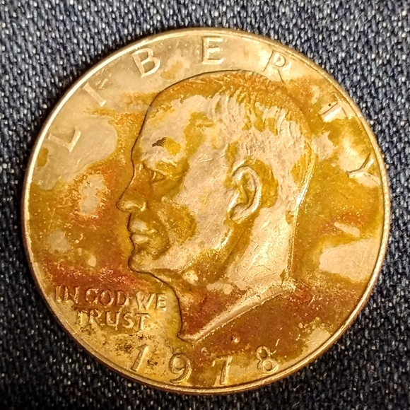 💥1978 Eisenhower D Dollar Coin,👌 DDO,🔥 DDR,🔥 D/D,🔥 With Bad Planchet Error❤ - Picture 3 of 8